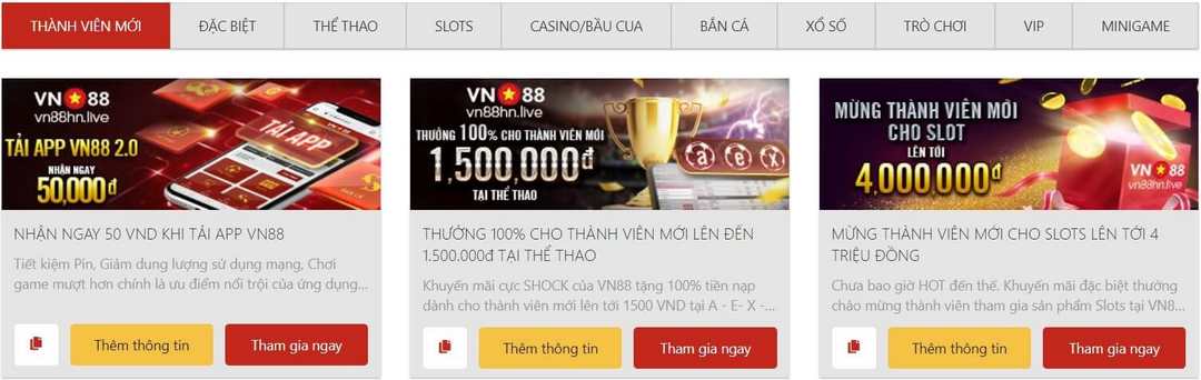 VN88 sieu uu dai, doi thuong hap dan