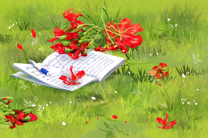 Thân cây rất to chắc phải mấy đứa chúng em ôm mới xuể